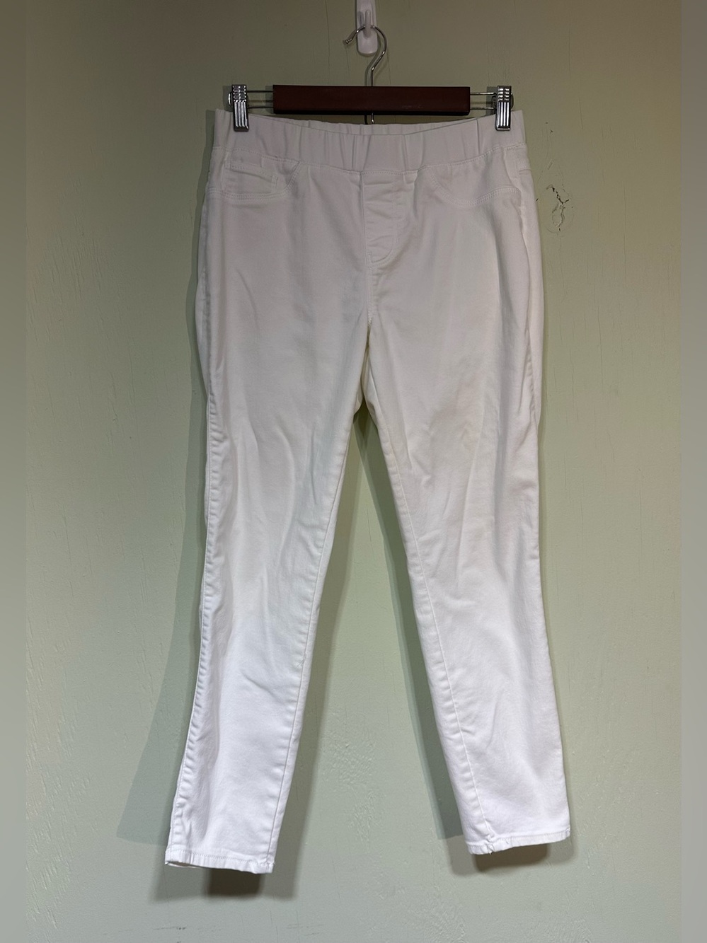 Sound/Style white stretch elastic waistband pants small